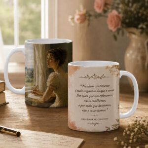 Caneca Orgulho e Preconceito Frase