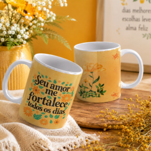 Caneca Floral “Amor que Fortalece”